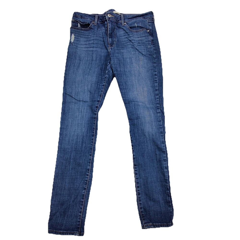 Levis 711 Skinny Jeans Womens 32 Blue Medium Wash Stretch Denim Slim 32x30